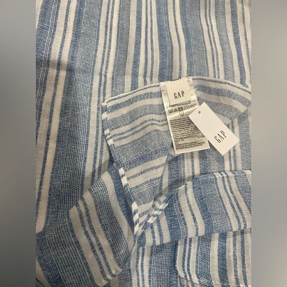 Gap oblong scarf white and blue stripes - Picture 3 of 4